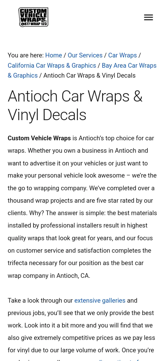 Antioch Vehicle Wraps search matrix results 1