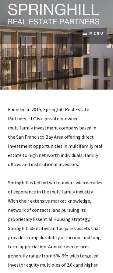 SPRINGHILL REAL ESTATE PARTNERS 3