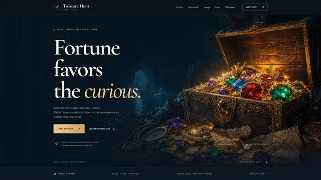TREASURE HUNT TOKEN: Home · Desktop